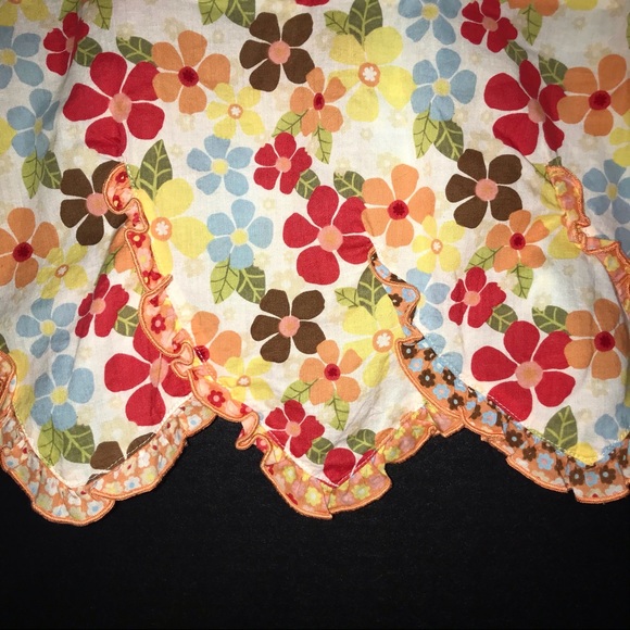 Gymboree tank style top, floral w/ jagged hemline - Picture 3 of 7